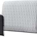 Vekkia Travel Pillow with Memory Foam, Portable and Compressible Camping Pillow with Washable Cover, Ergonomic Supportive for Sleeping, Ideal for Adults & Kids Travel, Hiking, Airplane, Car (Gray M)