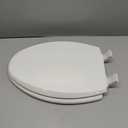 Mayfair Cassel Slow Close Toilet Seat, Easy Clean, Non Slip Premium Wood Seat, Easy Install, Made in USA, Elongated, White