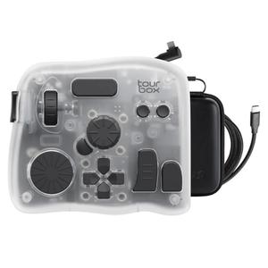 TOUR BOX Elite Plus - iPad Drawing Bluetooth Controller, Video Editing Photo Color Grading Speed Editor, Programmable Keyboard for Davinci Procreate Adobe Softwares and More, Creative Console Set