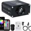 AKEPO Car/Home Small Size 16W Twinkle Fiber Optic Light Engine, RGBW Bluetooth APP Control + Music Activated + 28-Key Remote Control for Car Home Star Headliner