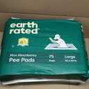 Earth Rated Puppy Pads, Max Absorbency Pee Pads for Dogs, Absorbs 2X Faster & 2X More, Leak Prevention, Potty Training, Fragrance-Free, Unscented, Regular [L], 22 x 23, 75 Count