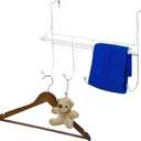 Furinno Yijin Back Door Hanging Hooks, Over the Door Hooks, Towel Rack, Door Hanger, Coat Rack for Hanging Clothes, White