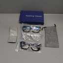 Hubeye Progressive Reading Glasses For Women Oprah Style Blue Light Blocking Computer Multifocus Square Reader （Green+Black+Clear，+2.25）