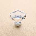 Coolnews 8 Pack Crystal Cabinet Knobs, Crystal Drawer Knobs, Glass Knobs for Cabinets, Square Cabinet Knobs for Kitchen Cupboard 1-3/8 Inch, Polished Chrome