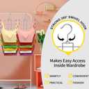 Metal Tank Top Hanger 2 Pack, Space Saving Bra Organizer with 24 Easy Access Hooks, 360 Swivel Closet Organizers and Storage, Apartment College Dorm Room Essentials, Small Space Organization Solution