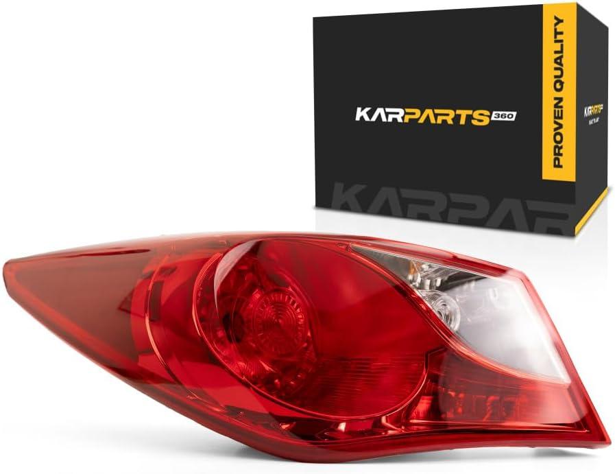 KarParts360 For Hyundai Sonata Tail Light Assembly 2011 12 13 2014 Driver Side For HY2804116 | 92401-3Q000