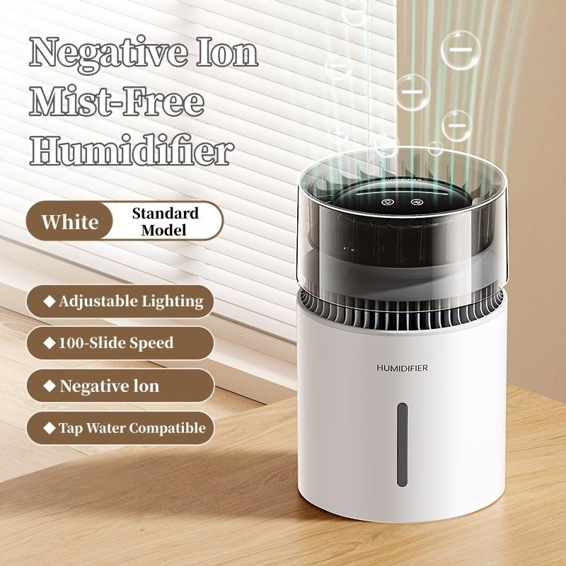 3L Top-Fill Mist-Free Humidifier for Bedroom & Office, Evaporative Cool Moisture, Touch Control, Sleep Mode, 1-8H Timer & Night Light, Ultra Quiet, Easy Clean (White)