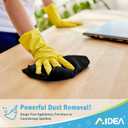 AIDEA Microfiber Cleaning Cloth Black 8PK, Microfiber Towels for Cars, Premium Car Cloths, Dusting Cloth Lint Free Cleaning Rags for SUVs, House, Kitchen, Window, Workshops,11.511.5"