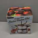 Nostalgia 6-Cup Electric Fondue Pot Set for Cheese & Chocolate - 6 Color-Coded Forks, Temperature Control - Stainless Steel Kitchen Gadgets and Appliances for Hors d'Oeuvres and More - Stainless Steel