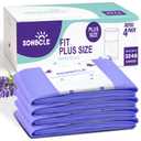 Diaper Pail Refill Bags Compatible with Dekor Plus Diaper Pail Refills 4 Pack Extra 14% Length, Holds up to 3248 Diapers, Extra 30% Thickness Powerful Odor Eliminate Lavender Scent for Baby/Adult