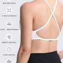 Aoxjox Women's Workout Sports Bras Fitness Metamorph Sienna Twist Bra Yoga Crop Tank, XL
