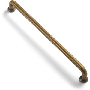 Set of 12 -Sleek 7 9/16" Center to Center Antique Brass Cabinet Handles - Retro and Minimalist Hardware for Stylish Home Enhancement