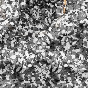 Fabbay 5.6 Kg / 12.4 lb Epoxy Flakes Floor Paint Decorative Color Chips Garage Floor Blend Coating Concrete for Garage Wall Interior and Exterior House Paint(Black, White, Gray,2-4mm)