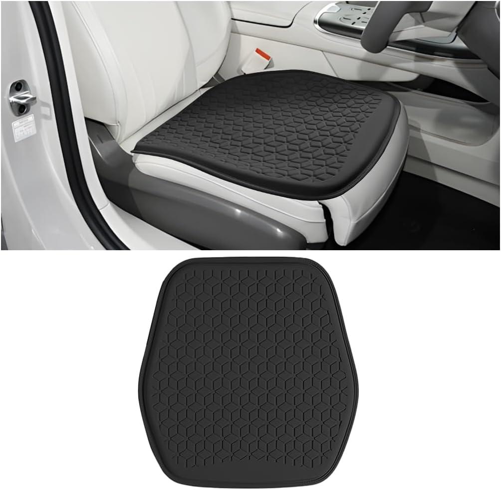 Zpana Gel Car Seat Cushion, Non-Slip & Comfortable Automotive Chair Protector Pad for Driving, Breathable Vehicle Interior Mat Cover Accessories, Universal for SUV Sedan Truck (Black)