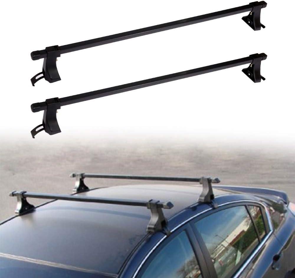 Scitoo Roof Rack Cross Bars Baggage Carrier Black 2 Pcs 48" Roof Top Rack Luggage Carrier