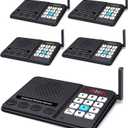 5 Pack Wireless Intercom System for Home Business - GLCONN Room to Room Communication System 10 Channel 3 Code Intercoms Wireless for Home House Hotel
