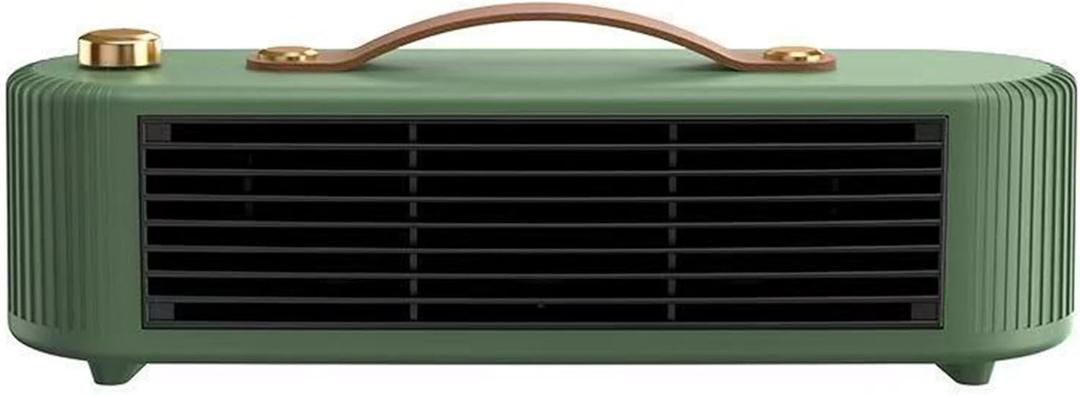 800W portable fast heating heater, multifunctional space heater with 2-level adjustable overheating, suitable for use in bedrooms, offices, and indoor environments (green)