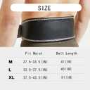 Weight Lifting Belt Back Lumbar Support Strength Training Fitness Workout Home Gym (L, Black)