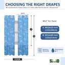 Sivio Blackout Curtains for Kids Bedroom, Grommet Top Thermal Insulated Darkening Curtains for Nursery Living Room, Dinosaur Prints, Set of 2 Panels, 52 x 63 Inch