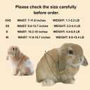 Leak-Proof Bunny Diapers for Rabbits, Disposable Pet Rabbit Diapers, Adjustable Diaper for Bunny (White, XS, Count, 10)