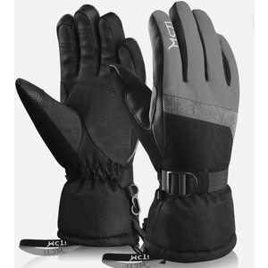 MCTi Ski Gloves,Winter Waterproof Snowboard Snow 3M Thinsulate Warm Touchscreen Cold Weather Women Gloves Wrist Leashes S