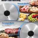Electric Meat Slicer for Home 200W, 2 Blades, Adjustable Thickness, 0-15mm