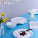 10.5 inch Dinner Plate Set of 6, Lightweight Round Opal Glass Dinnerware Plates, Dishwasher and Microwave Safe, Black Modern Speckled Design (Galaxy)