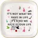 Fiupan Music & Musical Jewelry Ring Dish - Trinket Small Jewelry Case Birthday Gift for Fans, Ceramic Tray Rings Earrings Necklaces Decorative Dish for Woman Girls Friends (Evil Witch & Words)