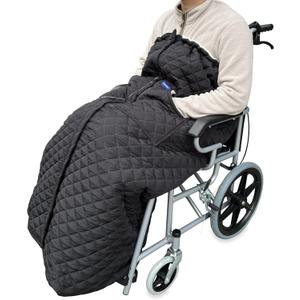 Wheelchair Blanket - Outdoor Lap Blanket with 2 Pockets for Hands - Waterproof and Windproof Foot & Leg Pocket Blanket - Thick Warm Fleece Lined Knee Blanket for Wheelchair, Recliner & Chair (XL)