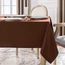 Softalker Rectangle Tablecloth, Waterproof & Stain Resistant Table Cloths Wrinkle Free Fabric Washable 210GSM Polyester Table Cover for Dining/Party/Outdoor - 60 x 102 inch,Chocolate