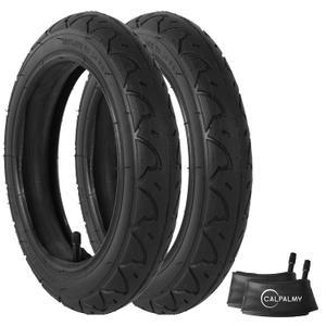 CALPALMY (Pack of 2) 16" x 1.75/2.15 Back Wheel Replacement Tire and Tube for Baby Stroller, Compatible with BoB Revolution SE/Pro/Flex and Duallie - BPA/Latex Free Premium Quality Butyl Rubber