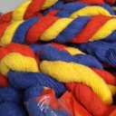 60 Feet Tug of War Rope for Kids and Adults, Outdoor Games Summer Outdoors Yard Backyard Camping Lawn Games for Field Day Family Reunion Birthday Party Team Building Activities Carnival Games-Colours (Blue&red&yellow)