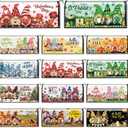 12 Pcs Seasonal Gnome Mailbox Covers Magnetic Standard Size 18 x 21 Inch Valentines Spring St Patricks Easter Magnetic Mailbox Covers for Garden Yard Outdoor Decor