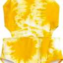 Kanu Surf Girls' Beach Sport Cut-Out One Piece Swimsuit , Color Yellow, Size 12