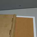 AMUSIGHT Double-Sided Cork Board for Wall, 16" x 12" Hanging Wood Framed Small Bulletin Board, Picture Display Vision Board Corkboards for Wall Room School Office Decor, 20 Pushpins (Vintage White)