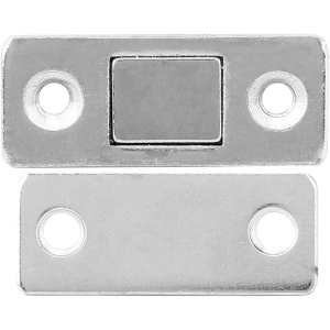 Fafeicy 10Pcs Stainless Steel Door Magnet, Cabinet Door Catch Sliding Door Suction with Strong Magnetic Force Double Sided Tape, for Closet Cabinet Drawer