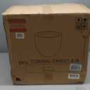 Kante 18 Inch Dia Round Concrete Planter, Indoor Outdoor Large Plant Pot with Drainage Hole and Rubber Plug for Home Patio Garden, Weathered Concrete