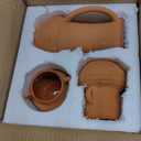 Terracotta Vases Sets of 3, Farmhouse Decor, Ceramic Vase for Flower, Wide Mouth Rustic Home Decor Vases for Flowers, Living Room, Table,Shelf and Accessories, Terracotta
