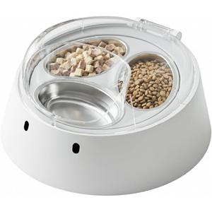 Anifam Microchip RFID Cat Feeder, Automatic Pet Feeder for Multi-Pet Homes, Dog Proof Cat Feeding Station with Stainless Steel Bowls for Small Dogs, Stops Food Stealing & Special Diets