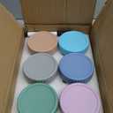 DRKIO 6 Pack Glass Baby Food Storage Containers - 4 Oz Baby Food Jars with Lids Baby Food Maker Microwave Dishwasher Freezer Safe 100% Leak Proof BPA Free Reusable