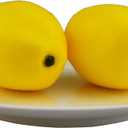 Artificial Lemons Simulation Lifelike Small Lemons Fake Fruit for Home Kitchen Wedding Party Decoration Photography 12pcs Set (Yellow)