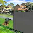 5'X50' Fence Privacy Screen Heavy Duty 170 GSM Windscreen & Dustproof Fabric Privacy Screen Covering Mesh Fencing for Outdoor Patio, Balcony, Pool Deck, Dark Grey