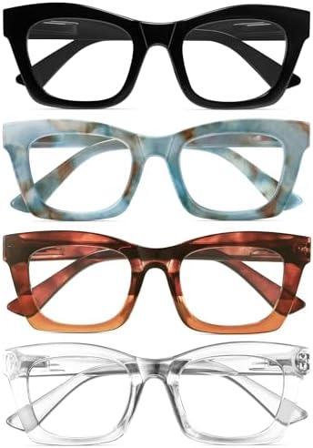 CCVOO Reading Glasses for Women, Stylish Eyeglasses, Blue Light Readers for Women, Computer Eye Glasses, Cheaters +1.5