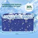 Portable Foldable Bathtub,Soaking Standing Bath Tub for Shower Stall, Easy to Assemble Collapsible Bathtub, Suitable for Travel, Camping and Outdoor Activities (Starry Sky, 45inch)