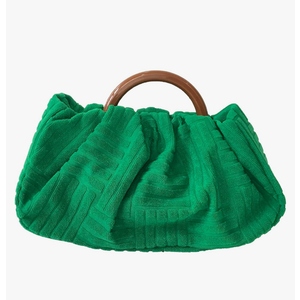 Women's Adele Embossed Pouchette Clutch Ring Handle