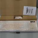 Wireless Keyboard and Mouse Combo, Full-Sized Wireless Keyboard and Adjustable DPI Mouse, 2.4GHz USB Receiver, Keyboard and Mouse for PC, Windows, Desktop, Laptop (Latte Color)