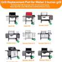 SafBbcue Grill Parts Kits for Weber Spirit 300 700 900 Genesis Silver/Gold B/C Gas Grills,7536 Flavorizer Bars&65945 Burner Tube& 7508 Igniter for Weber Spirit Genesis E310 with Side Mounted Control, 22.5"- Weber Spirit 300 700 900