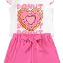 YOUNGER TREE Toddler Baby Girls Clothes Sunflower T-shirt + Bowknot Shorts with Cute Summer Girl Clothes Set Size 2-3Y