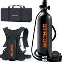 SMACO S700 Plus Mini Scuba Tank 1.9L Portable Diving Tank Reusable Pony Bottle for Underwater Exploration Lung Air Tank Kit Diving Cylinder for Emergency Rescue Boat Cleaning Backup Air Source