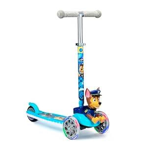 Paw Patrol Chase - Kids 3-Wheel Kick Scooter with Light-Up Wheels and Rear